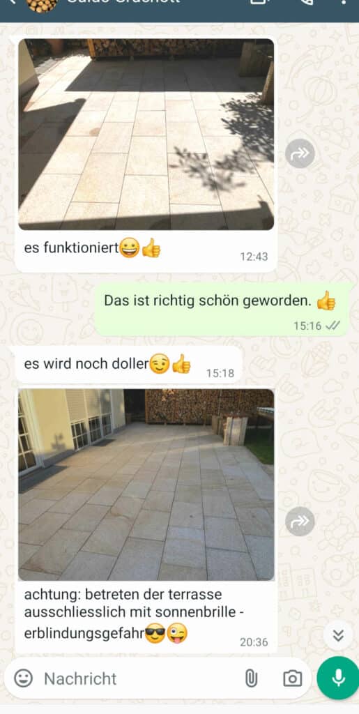 Gelber China Granit DIY mit SteinDino