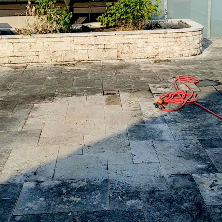 Travertin Terrasse selbst reinigen Sascha (DIT)