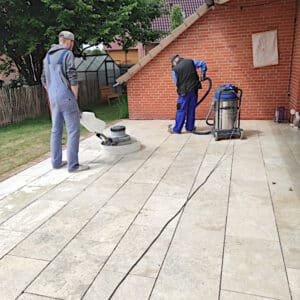 Travertin Terrasse selbst reinigen André (DIY)