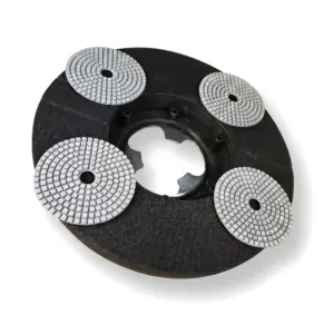 Anwendungsbeispiel mit SteinDino Diamant Schleifscheiben SteinDino Klett Schleifteller Dom 330mm für Einscheibenmaschinen