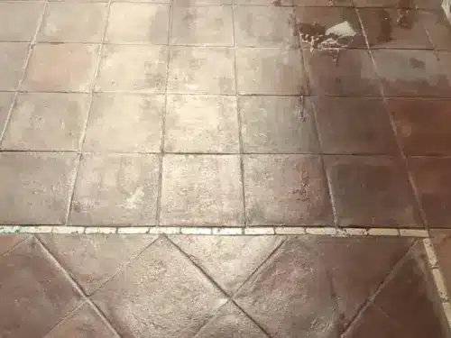 Terracotta Innenbereich Grundreinigung vorher