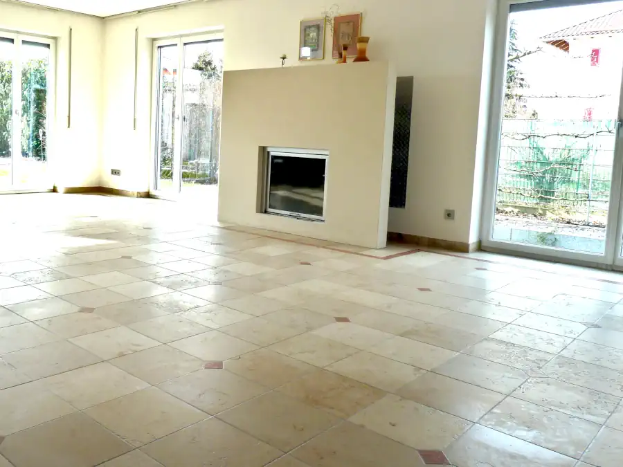 Jura Marmor gebürstet Pflege - vorher